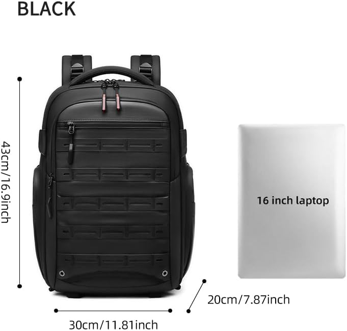 Camera backpack photographer, waterproof large DSLR camera backpacks for photographers large with 16-Inch Laptop Compartment, black backpack Fits drone