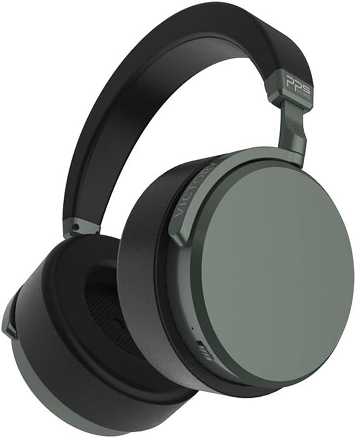 Bluetooth 5.0 Wireless On-Ear Headphones, Foldable Lightweight Hi-Fi Stereo Over-Ear ANC Active Noise Cancelling Headset, Bass Compensation Technology, for Travel Work TV