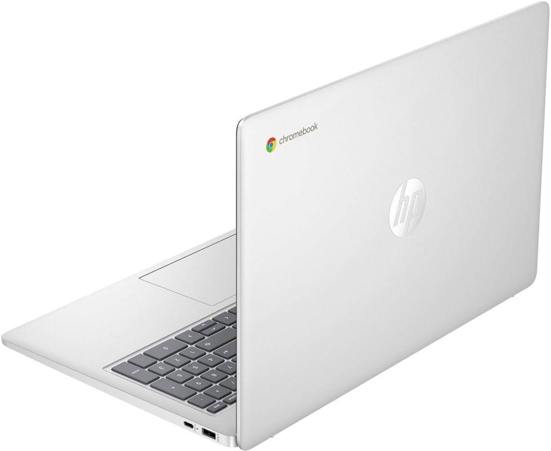 HP Chromebook Laptop Student Business (2023 Model), 15.6' HD Display, Quad-Core Intel N200 Processor (Upto 3.7GHz), 8GB RAM, 64GB eMMC, HD Webcam,WiFi, UHD Graphics, Chrome OS+HubxcelAccessory