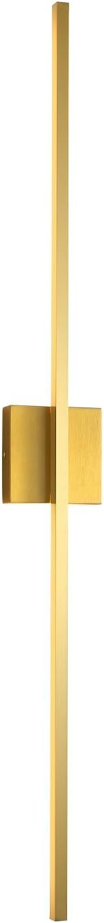 Wall Sconces Set of Two,LED Hardwired Dimmable Wall Sconce,Gold Wall Sconce for Bathroom, Living Room, Bedroom, Hardwired 3000K 40 Inch (2 Pack)