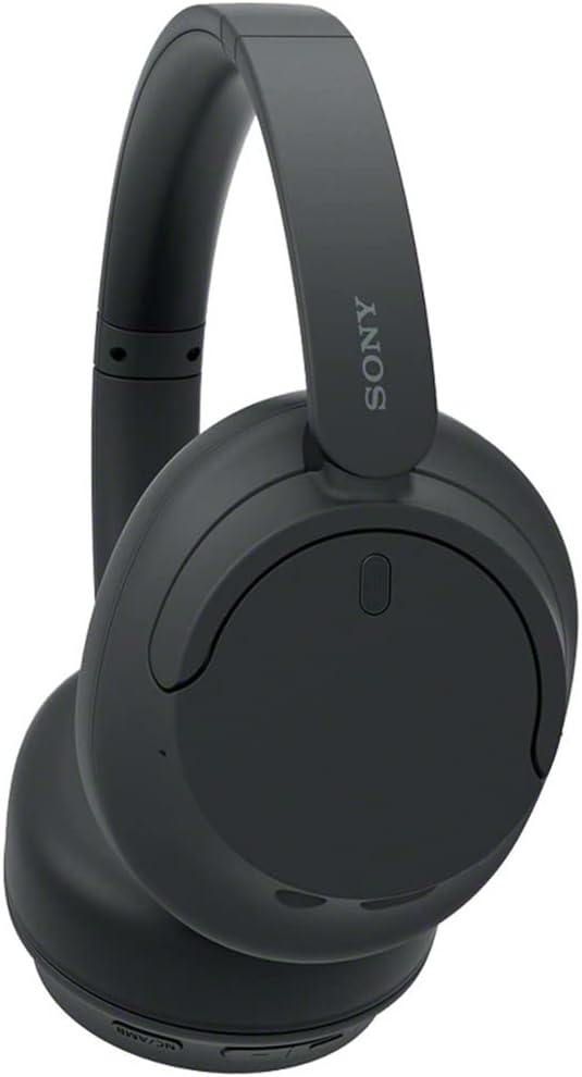 Sony WH-CH720N Wireless Noise Cancelling Headphone, Black Bundle with Wood Headphone Display Stand Secure Tabletop Holder/Gaming Headset Hanger