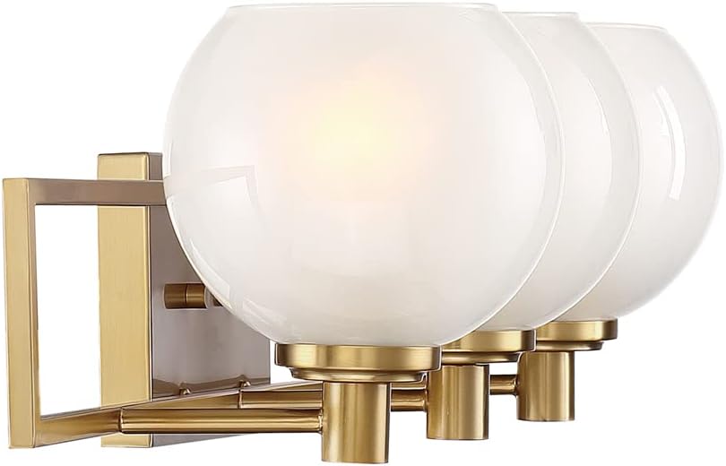 DESIGNERS FOUNTAIN Cowen 3-Lights Vanity Light Fixture, 24 Inch Wall Mount Sconce for Bathroom, Bedroom or Mirror, Brushed Gold, 94503-BG