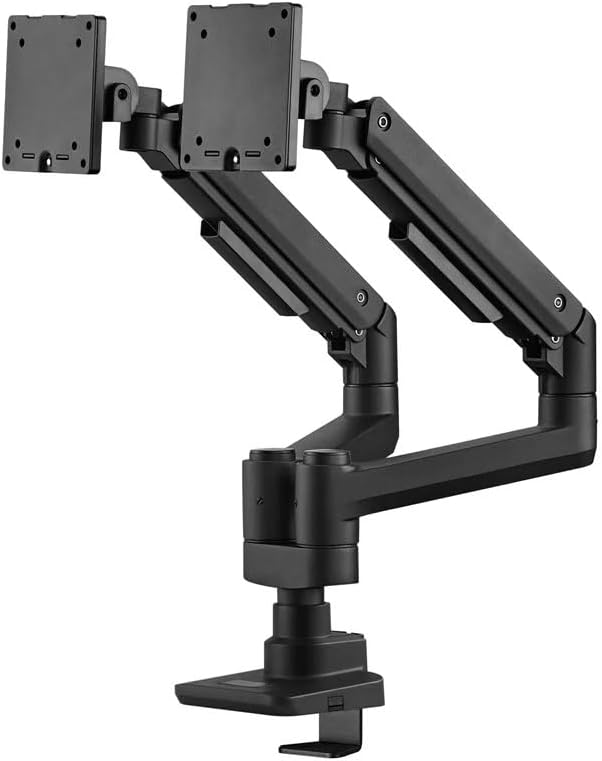 Monoprice Heavy Duty Dual Monitor Gas Spring Desk Mount - Up to 35in/44 lbs Ultrawide Screens, Detachable VESA 100x100/75x75 Plate, Topside Installation