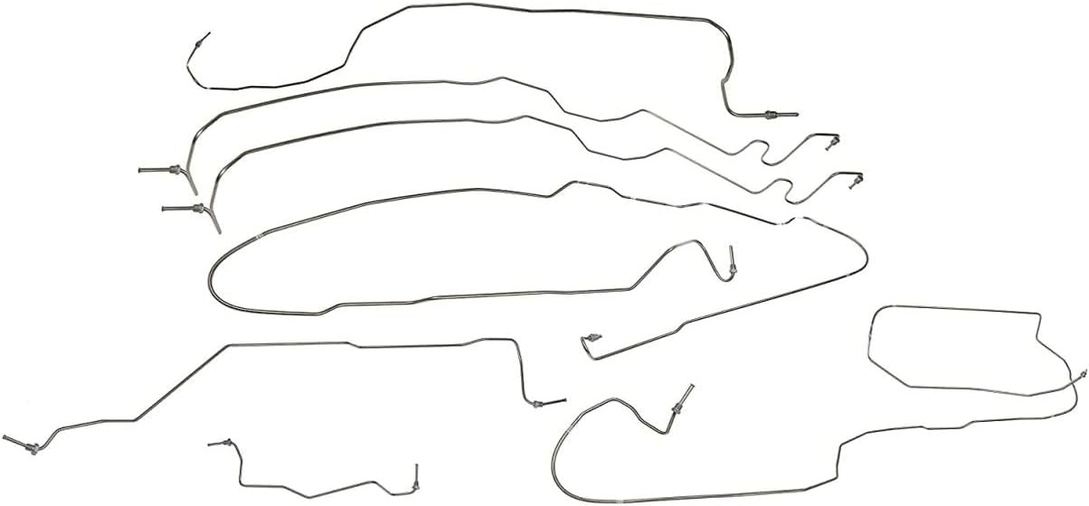 Brake Line Kit for Chevy for Silverado 2500HD 2003-2006 & Classic 2007,for GMC for Sierra 2500HD 2003-2006 & Classic 2007 Heavy Duty Stainless Steel