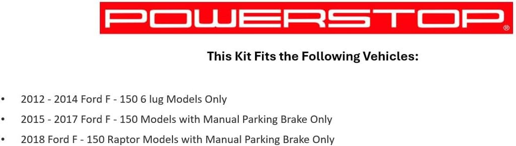 PowerStop Front and Rear Brake & Caliper Kit for Ford F-150 2012-18 - Drilled & Slotted Disc Rotors + Z36 Brake Pads + Red-Powder Coated Calipers, KC6268-36