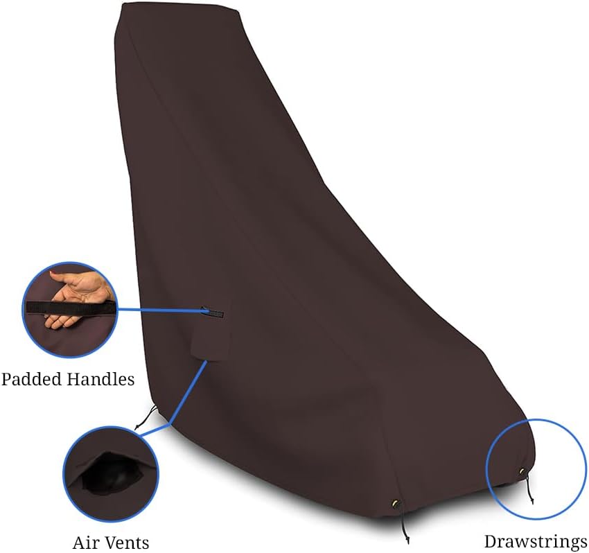 Covers & all Lawn Mower Cover 18 Oz Waterproof - Customize Cover with Any Size - 100% Weather Resistant Grass Mower Cover with Air Pocket and Drawstring with Snug Fit (57' D x 39' W x 44'H, Coffee)