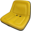 Lawn Mower Seat Replacement; Compatible with John Deere Tractors: 212, 214, 216, 300, 312, 314, 317, 316, 318, 322, 330, 332, 400, 420, 430; Yellow; SU-109000YE-J2