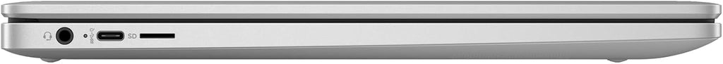 HP Chromebook Plus 15.6 Inch 15a-nb0003ca FHD Laptop 144Hz IPS Intel Core i3-N305 8GB LPDDR5 RAM 128GB UFS Intel UHD Graphics microSD Card Reader USB Type C Ports, Chrome OS, Natural Silver (Renewed)
