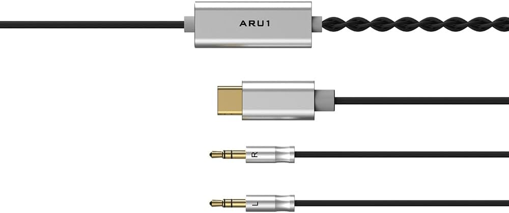 Aune AR5000 20th Anniversary Edition Set : AR5000 Headphones, Headphones Stand, AUR1 USB-C Headphone Cable with DAC, AR3 4.4mm Balanced Headphone Cable
