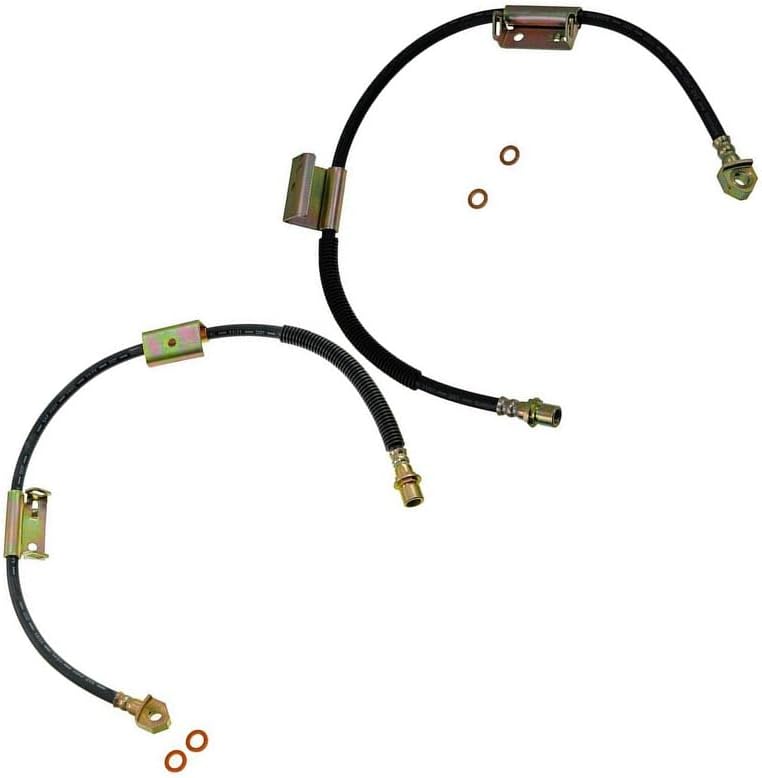 2PCS Front Left and Right Brake Hose Kit for Chevy Silverado 1500 6.0L 2003-2006, for GMC Sierra 1500 HD Classic 6.0L 2007, for Sierra 1500 Classic 4.3L 2007, Brake Hydraulic Hose Replace# 150.66099