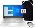 HP 2021 15.6' Laptop Computer, Athlon N3050, 4GB DDR4 RAM, 128GB NVMe SSD, Wireless Mouse, Sleeve, Silver, Windows 10 Home in S Mode with Microsoft 365 +HDMI Cable