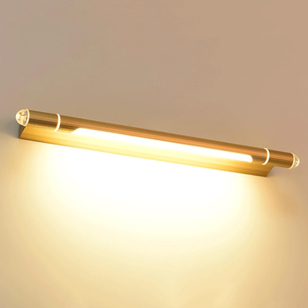 Gold/Silver Long Linear Vanity Lights, 20.9in Modern Minimalist LED Wall Sconces, European Luxury Bathroom Cabinet Mirror Lights, Vanity Dining Room Living Room Interior Wall Lamps