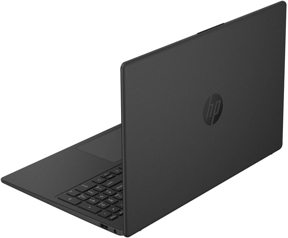 HP Essential 15.6' Laptop, Intel N200 4-Core Processor, Windows 11 Laptop 32GB RAM 384GB Storage (128GB SSD+256GB SD Card), Numeric Keypad, Camera Privacy Shutter, NLY Earphones, Black