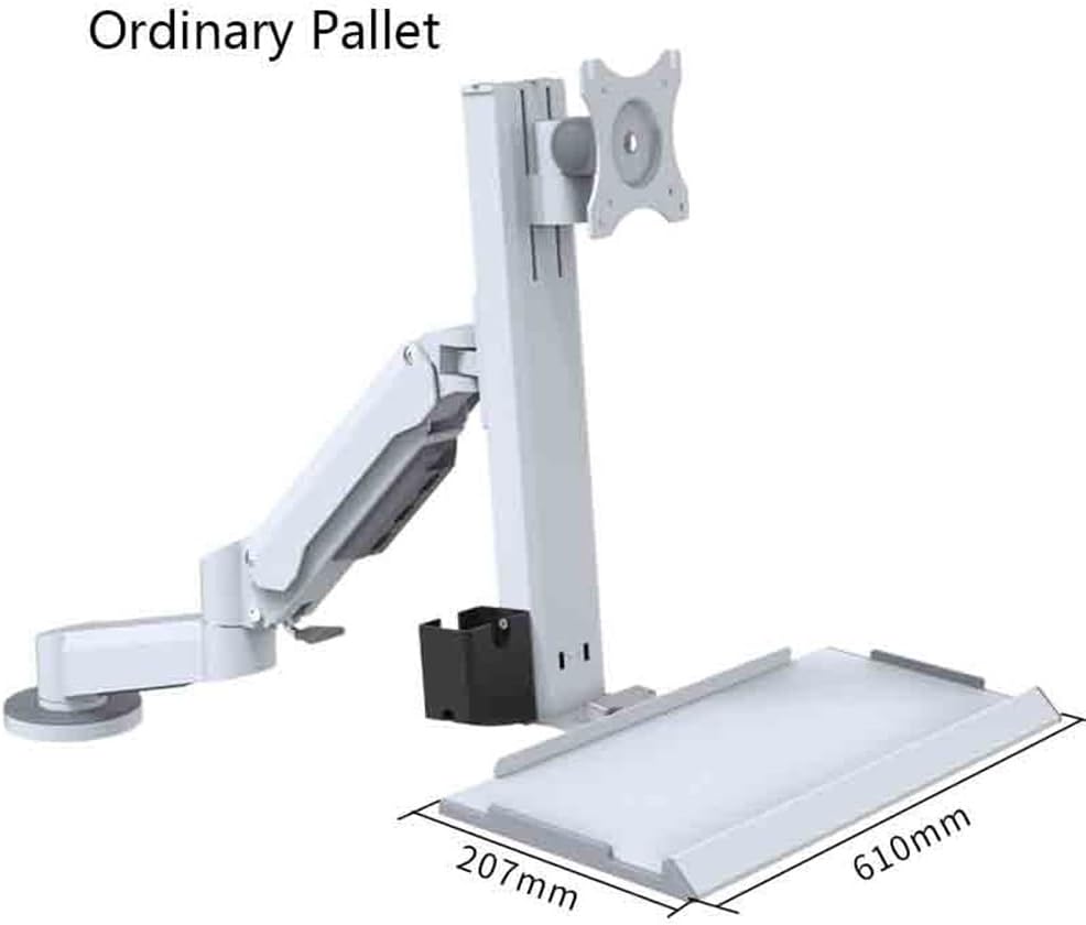 Monitor Arm White Dual Arm Table Style Monitor Stand with A Regular Tray That Can Rotate and Support Up to 25kg Adjustable Monitor Stands
