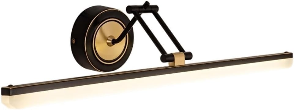 Modern Wall Sconce Vanity Light in Copper Black/Gold Bathroom Mirror Lighting Fixture for Living Room Hallway, Gold Tone Wall Lamp(Black,44cm)