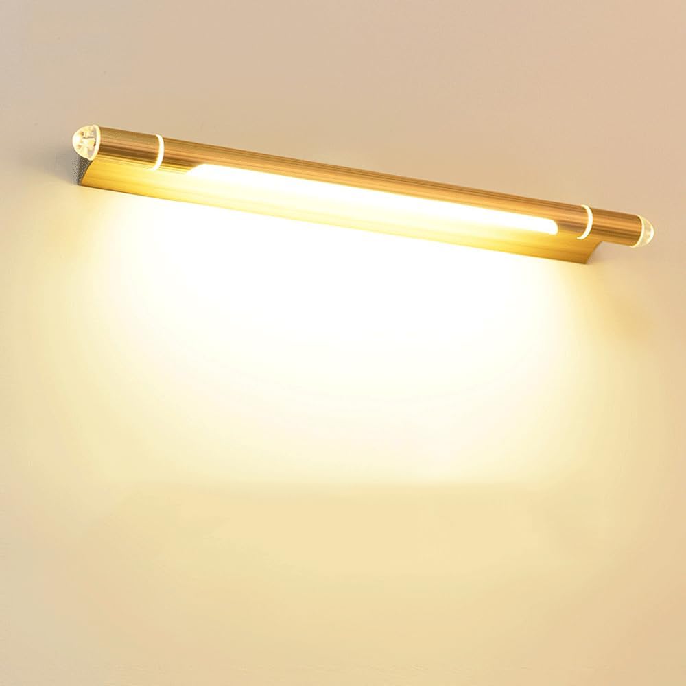 Gold/Silver Long Linear Vanity Lights, 20.9in Modern Minimalist LED Wall Sconces, European Luxury Bathroom Cabinet Mirror Lights, Vanity Dining Room Living Room Interior Wall Lamps