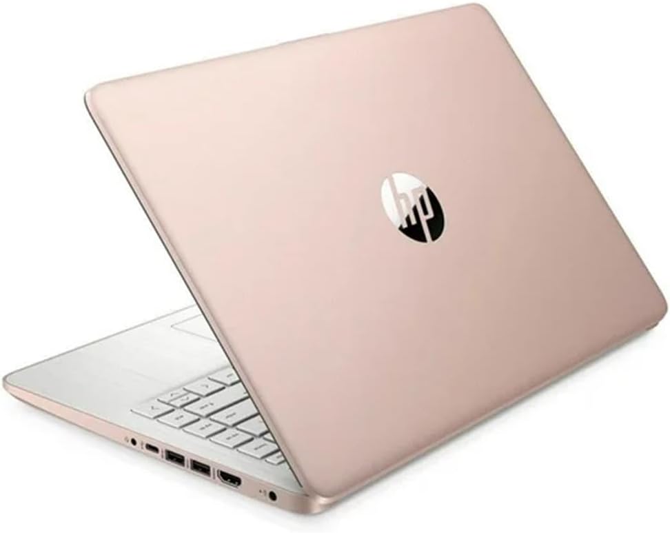 HP 14 Laptop, Intel Celeron N4020, 4 GB RAM, 64 GB Storage, 14-inch HD Touchscreen, Windows 11 Home, Thin & Portable, 4K Graphics, One Year of Microsoft 365 (14-dq0070nr, Pale Rose Gold)