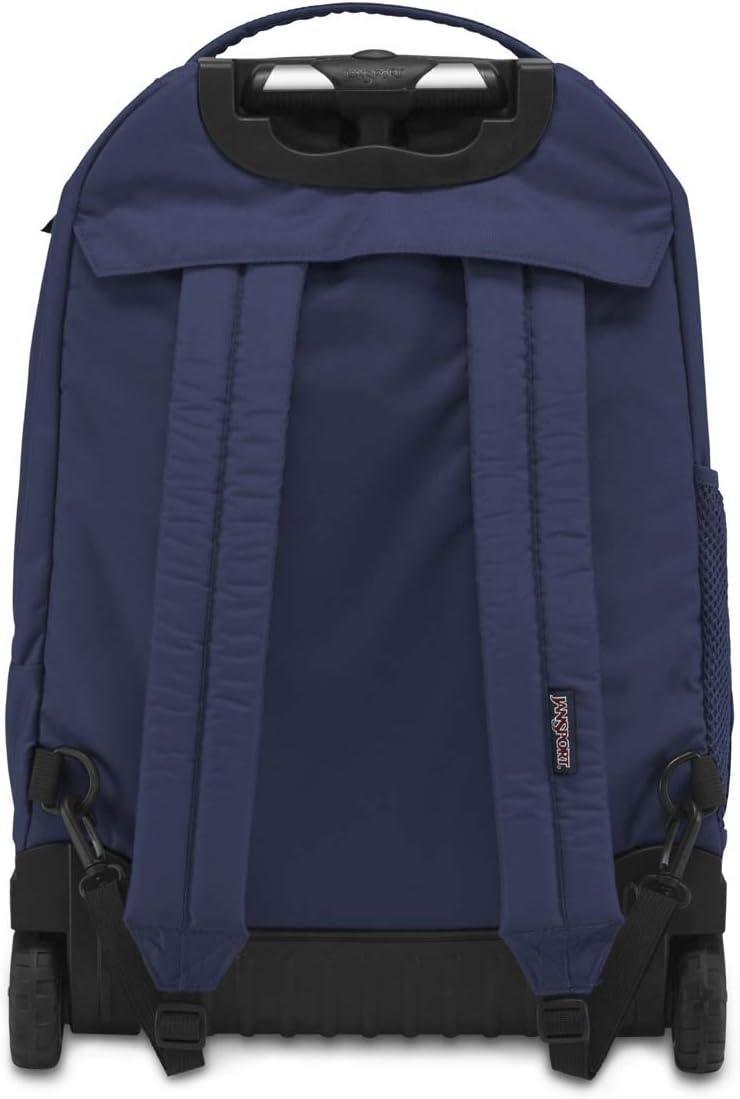 JanSport Driver 8 Rolling Backpack - Wheeled Travel Bag with 15-Inch Laptop Sleeve, One Size, Navy