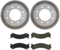 4X Front Brake Kit - Brake Pads and Rotors Kit Automotive Replacement Brake Kits for Chevrolet Silverado 2500 HD 2001-2010 for Chevy Silverado 2500 HD 2001-2010