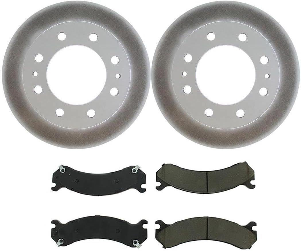 4X Front Brake Kit - Brake Pads and Rotors Kit Automotive Replacement Brake Kits for Chevrolet Silverado 2500 HD 2001-2010 for Chevy Silverado 2500 HD 2001-2010