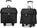 VH&GRED Luxury Carry on Luggage for Women Designer Underseat Carry On Luggage with Wheels Diamond Quilted Leather Carry On Luggage Vintage Style Suitcases with Wheels