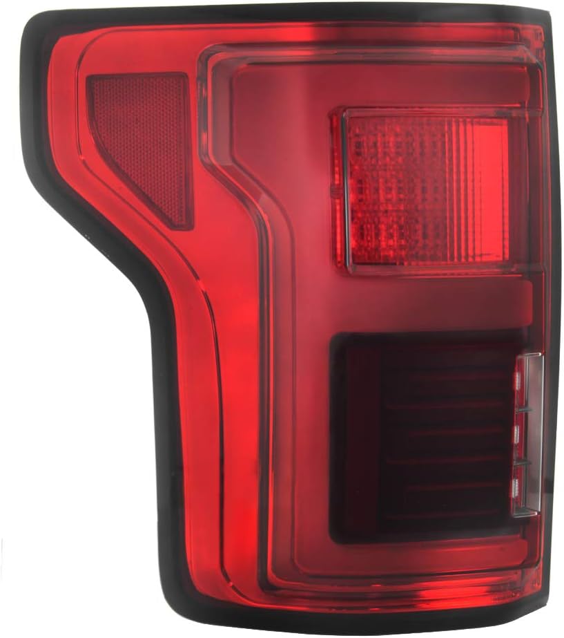 AKKON - For 2015-2017 Ford F150 Full LED Daytime Running Lamp Bar Tail Lights Chrome Housing Red Clear Lens Full Set