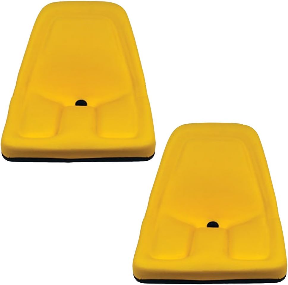 TM333YL (2) Pack of Yellow Michigan Seats for John Deere Gator Lawn Tractor