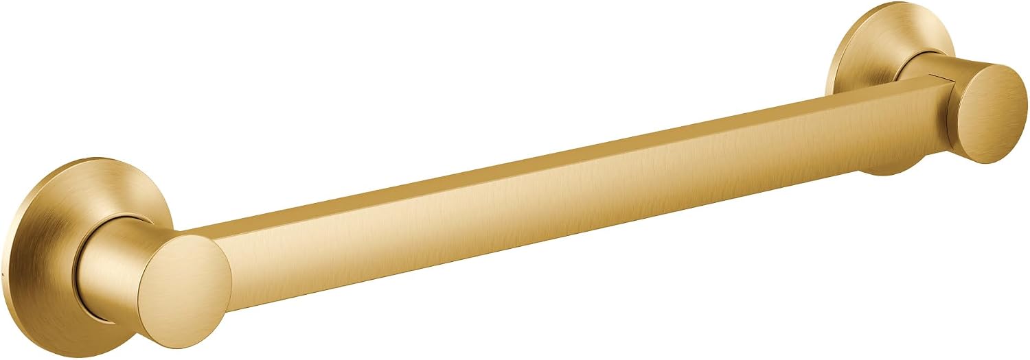 Moen YG0336BG Bathroom Safety 36-Inch Stainless Steel Bathroom Grab Bar, Brushed Gold