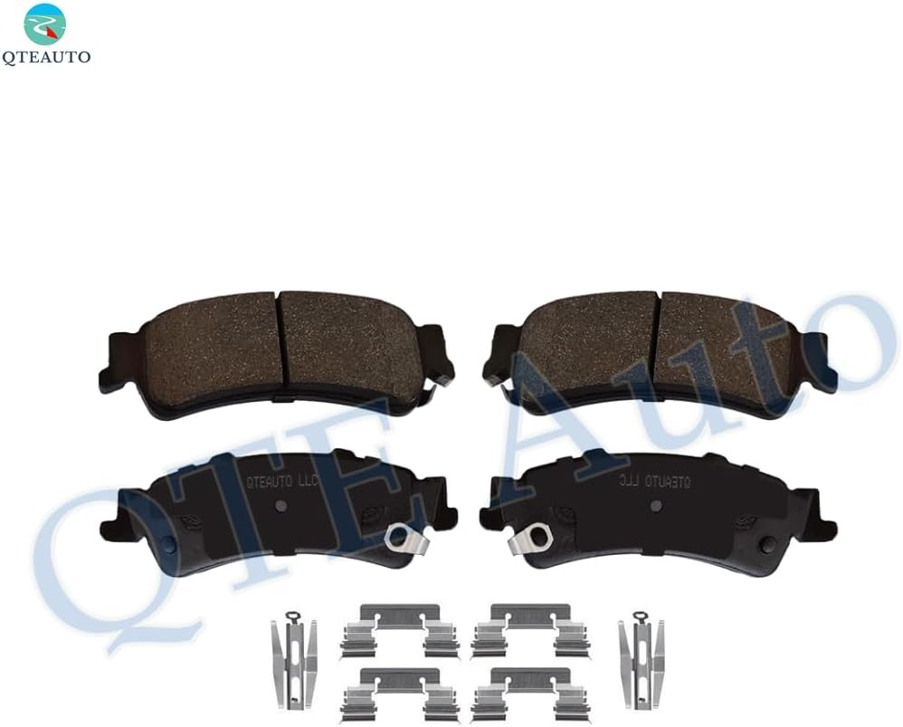 PM Auto Set of 6 Rear 330mm Drilled Slotted Disc Brake Rotors-Ceramic Brake Pad kit Replacement For 2001-2005 Chevy Silverado 1500