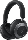 Soundcore Space One Pro by Anker, Adaptive Active Noise Cancelling Headphones Driven by 6 Mics, Super Foldable Design, 60H Lossless Audio, Ultra-Fast Charging, Hi-Res Wireless Audio(Renewed)