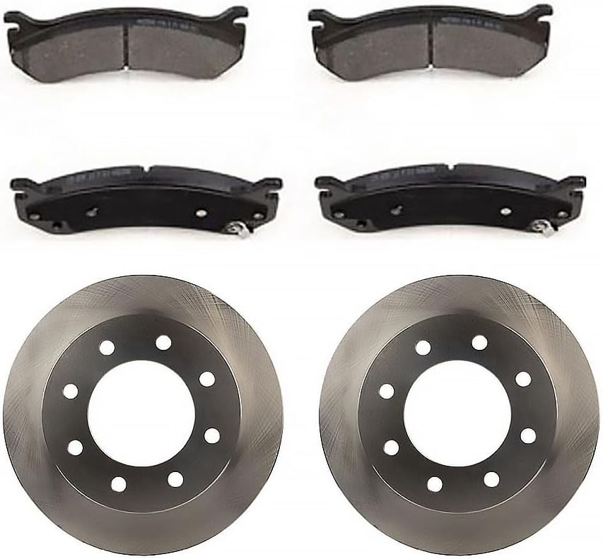 Rear Brakes and Rotors Kit for Chevrolet Avalanche 2500 2002-2006 for Chevy Avalanche 2500 2002-2006 for Chevrolet Silverado 1500 2004-2005 3PCS Rear Disc Brake Rotors Semi-metallic Brakes Pads