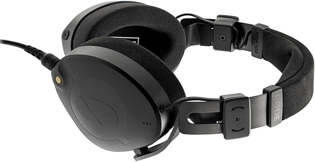 Rode NTH-100 Professional Closed-Back Over-Ear Headphones (Black) Bundle with Auray HPDS-B Headphone Stand and 3.5mm Stereo Extension Cable