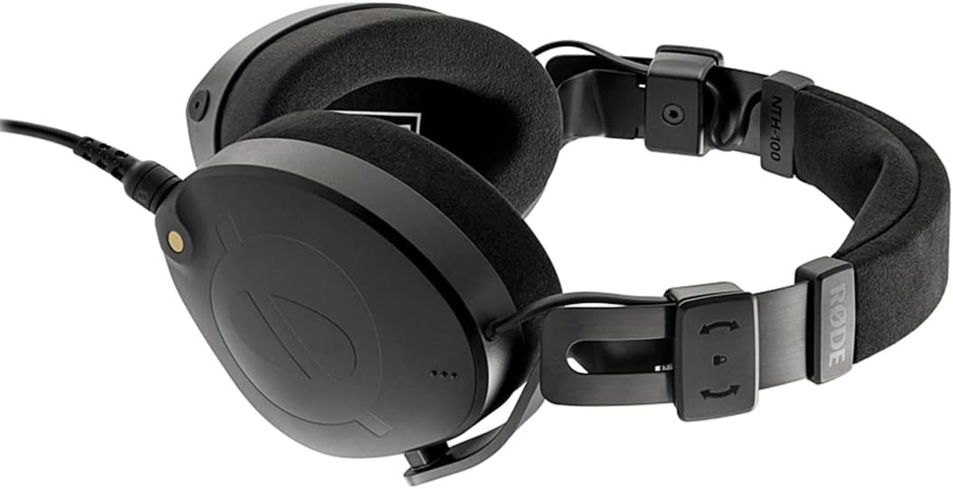 Rode NTH-100 Professional Closed-Back Over-Ear Headphones (Black) Bundle with Auray HPDS-B Headphone Stand and 3.5mm Stereo Extension Cable