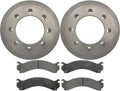 Brake Kit 6PCs Brakes and Rotors Kit Rear 12.8inch (325.12mm) fits GMC Sierra 3500 8.1L 2001 2002 2003 2004 2005 2006, fits Chevy Silverado 3500 5.7L 2004-2007 Ceramic Pads and Rotors Vented