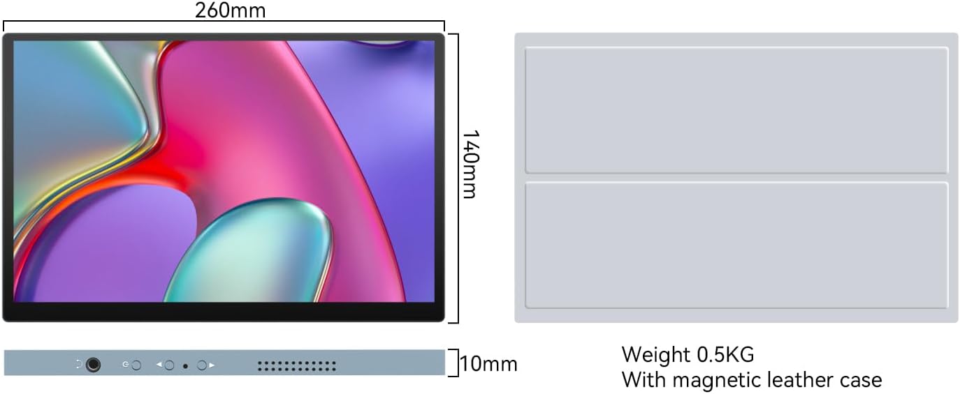 Showscreen 10.5' OLED 2.5K Portable Touch Monitor, 100% DCI-P3, for Windows Android Switch