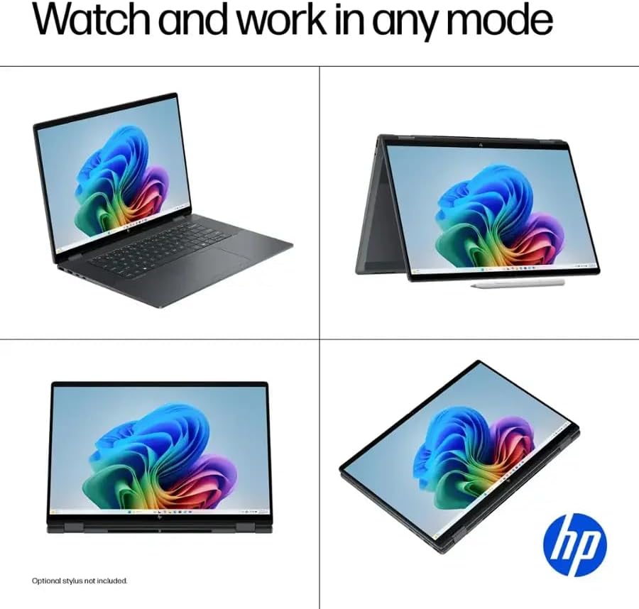 HP OmniBook X Flip 2in1 Copilot+ PC 16' 120Hz 3K OLED Touchscreen Laptop, Intel Core Ultra 9 288V, 32GB RAM, 4TB SSD, Intel Arc 140V, Backlit Keyboard, Thunderbolt 4, Windows 11 Pro