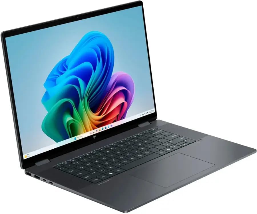 HP OmniBook X Flip 2-in-1 2025 Laptop, 8-Core Intel Core Ultra 5 226V, 16' WUXGA IPS Touchscreen Display, Intel Arc Graphics 130V, 16GB LPDDR5 2TB SSD, Backlit Keyboard, Wi-Fi 6E, Win11 Home