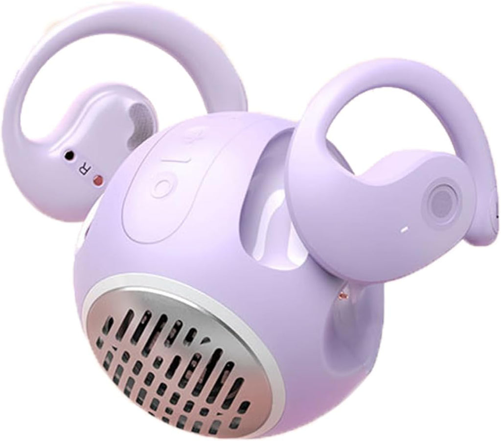 Open Ear Headphones Wireless Bluetooth 5.4 Wireless Sports Earbuds,Audio + Earphones in one,ENC Call Noise Cancellation On Earbuds IPX5 Waterproof for Sports,Driving,Office,Purple