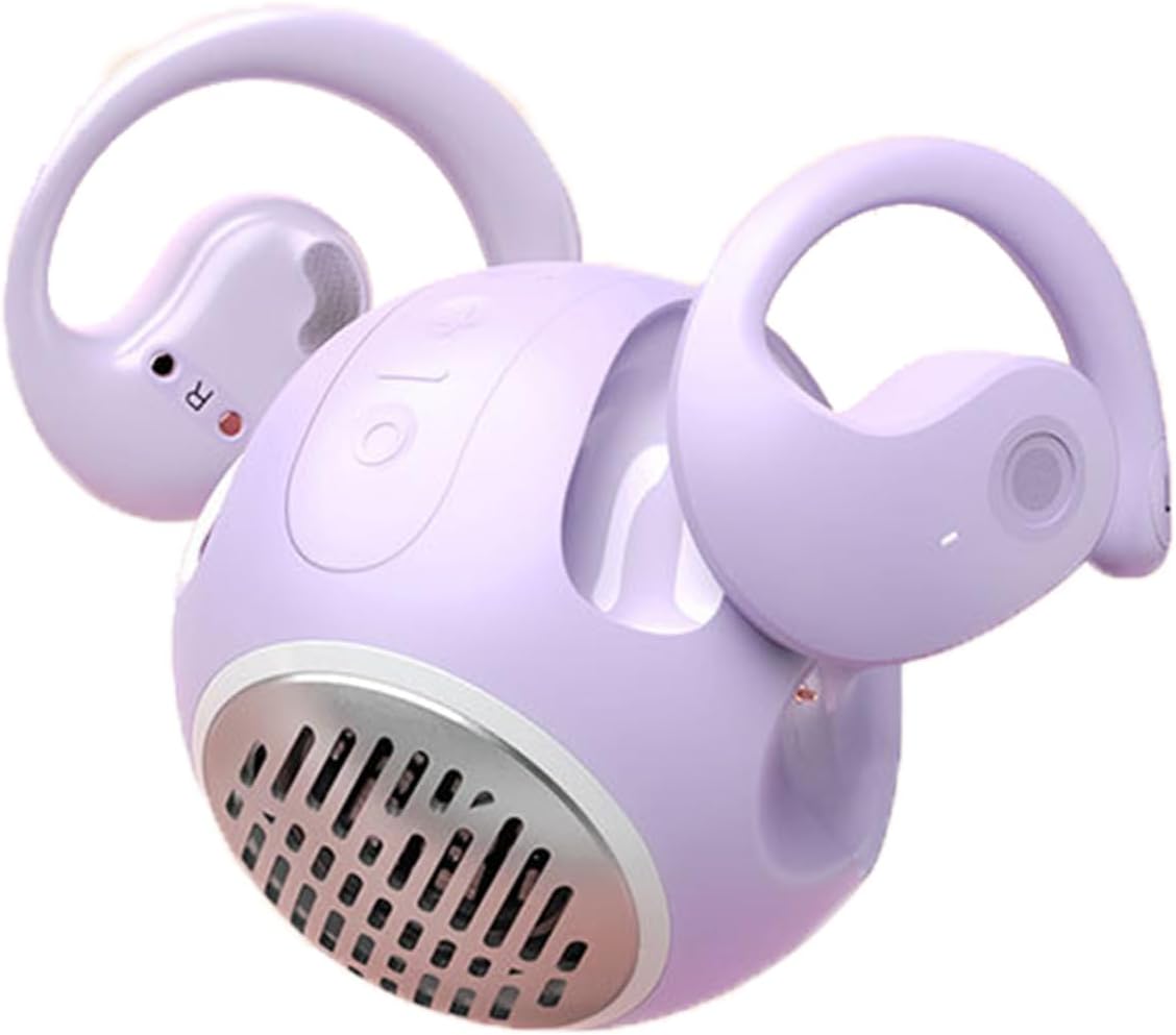 Open Ear Headphones Wireless Bluetooth 5.4 Wireless Sports Earbuds,Audio + Earphones in one,ENC Call Noise Cancellation On Earbuds IPX5 Waterproof for Sports,Driving,Office,Purple