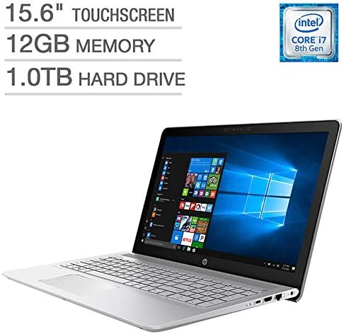 2017 HP Pavilion Business Flagship Laptop PC 15.6' Full HD IPS WLED-Backlit Display Intel i7-7500U Processor 12GB DDR4 Memory 1TB HDD Backlit-Keyboard Bluetooth Webcam B&O Audio Windows 10-Gray