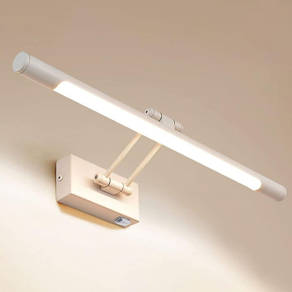 Mirror Light LED Bathroom Fixtures Vanity Mirror Lamp, Makeup Lighting Rotatable Metal Vanity Wall Lights, Modern Wall Vanity Sconce for Cabinets Dressing Table Wall Bedside Decor Lamp, Gold (White )