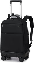 Rolling Backpack with Removable Wheels,18 inch Laptop Backpack with Wear-Resistant Chassis Carry on Travel Backpack Water Resistant Wheeled Backpacks for Women Men