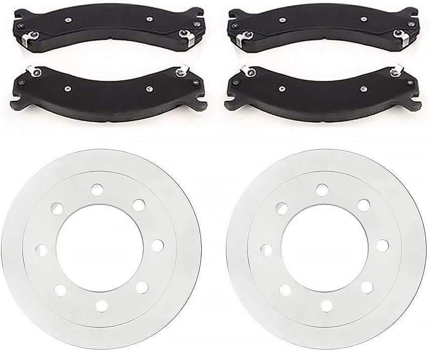 Rear Brakes and Rotors Kit for Chevy Silverado 3500 HD 2007-2010 for GMC Sierra 3500 2001-2006 for GMC Sierra 3500 Classic 2007-2007 3PCS Rear Disc Brake Rotors Semi-metallic Brakes Pads Rlimerance
