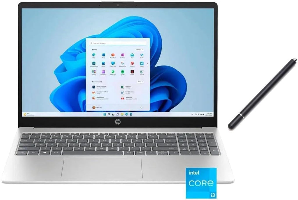 HP 15.6' HD Touch Screen Laptop | Intel Core i3-1215U (Beat Intel Core i5-1155G7) | Intel UHD Graphics | Silver | 16GB RAM | 512GB SSD | Windows 11 S | Bundle with Stylus Pen