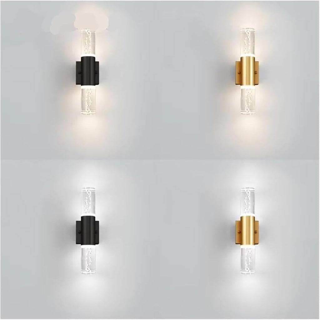 Modern Bubble Crystal LED Wall Lamps Bathroom Dresser Living Room Bedroom Gold/Silver Wall Sconces Indoor Decor Lighting Lustres Modern(Warm Light)