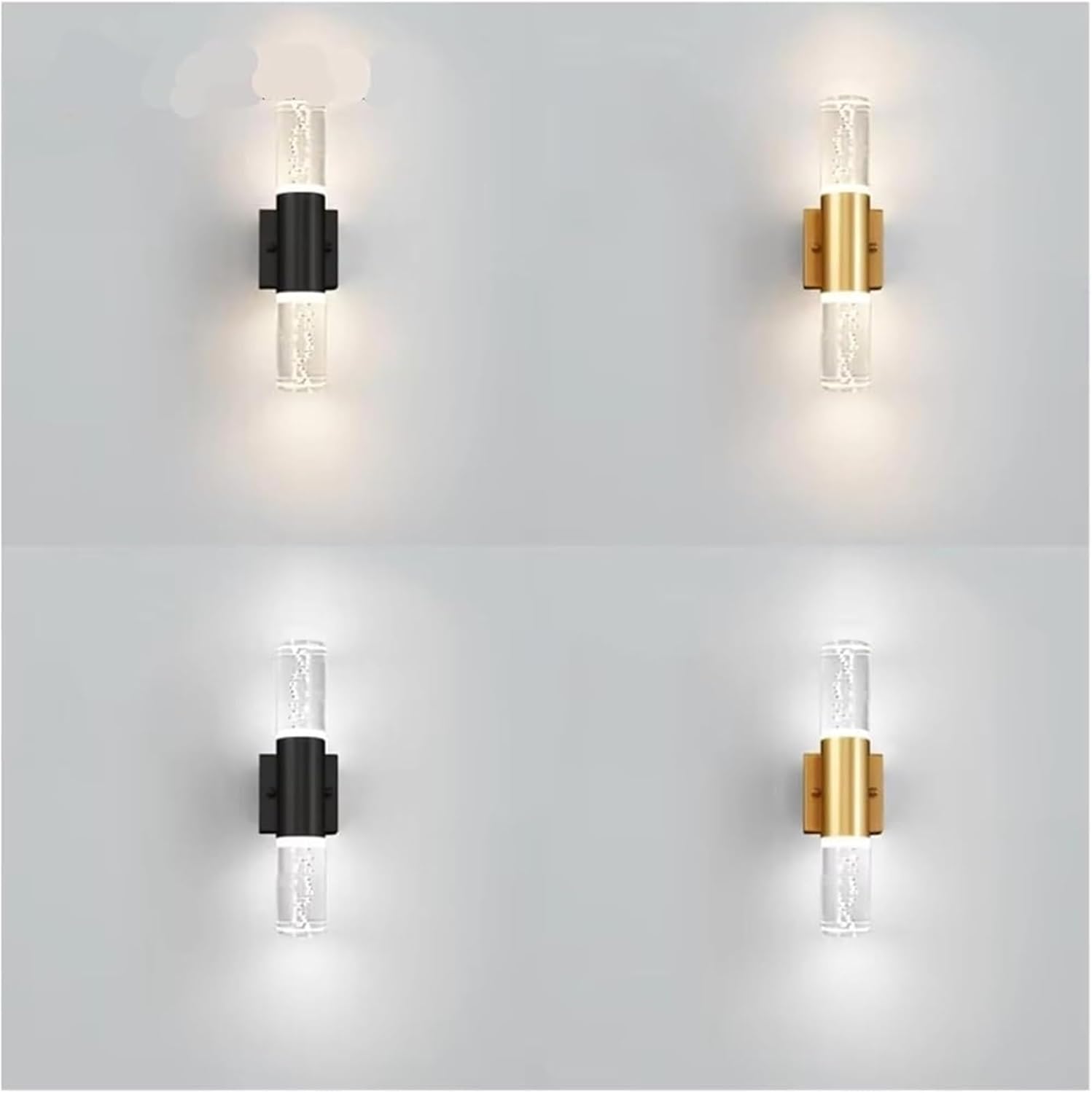 Modern Bubble Crystal LED Wall Lamps Bathroom Dresser Living Room Bedroom Gold/Silver Wall Sconces Indoor Decor Lighting Lustres Modern(Warm Light)