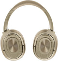 ANC Active Noise Cancelling Headphones Bluetooth 5.0 Wireless Over-Ear Foldable Headsets with Mic, Aptx Low Latency, Hi-Fi Stereo Deep Bass, for Sports/TV/Work,Beige