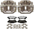 (4) Rear Brake Caliper with Brake Pads Kit Replacement for Chevy Silverado 1500 1999-2002 for Chevrolet Tahoe 2000-2001 for Chevy Tahoe 2000-2001 for GMC Safari 2003-2005