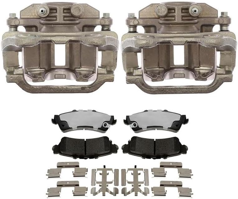 (4) Rear Brake Caliper with Brake Pads Kit Replacement for Chevy Silverado 1500 1999-2002 for Chevrolet Tahoe 2000-2001 for Chevy Tahoe 2000-2001 for GMC Safari 2003-2005