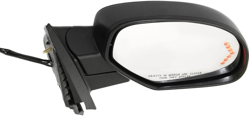 Kool Vue Right Power Heated Mirror for Chevrolet Silverado 1500 GMC Sierra 1500 2007-2013 Power Fold With Signal Light & Puddle Lamp; Without Blind Spot Monitor, Memory & Auto-Dim with 2 Caps New Body